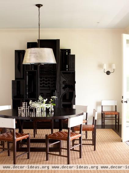 transitional dining room by ALICE BLACK INTERIORS