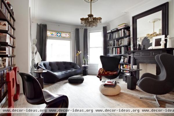 eclectic living room by stephane chamard