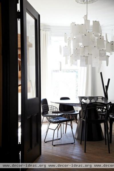 eclectic dining room by stephane chamard