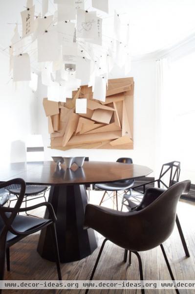 eclectic dining room by stephane chamard