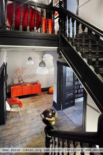 eclectic staircase by stephane chamard