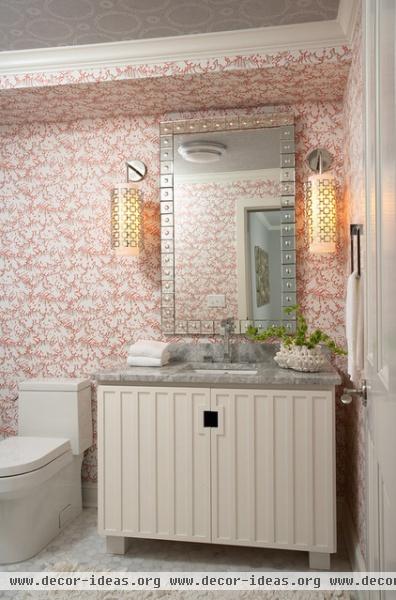 eclectic powder room by Martha O'Hara Interiors