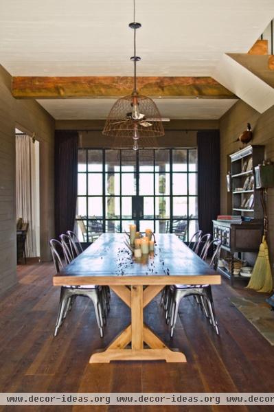 farmhouse dining room by The Design Atelier, Inc.