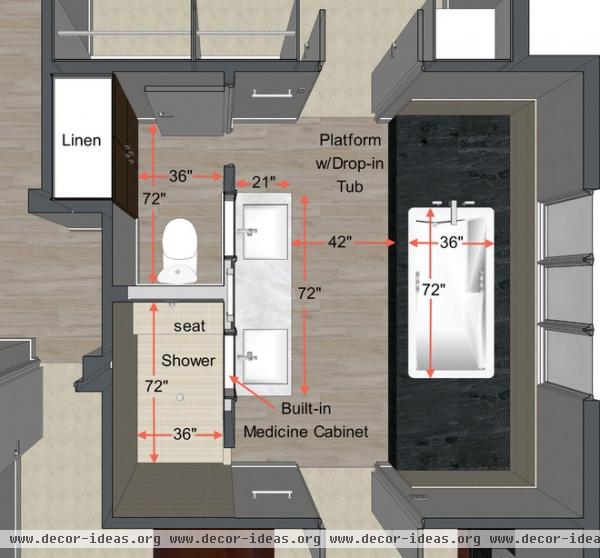 contemporary floor plan by Steven Corley Randel, Architect