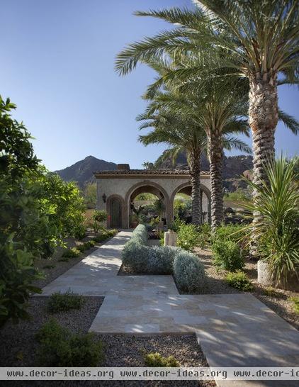 mediterranean landscape by Exteriors By Chad Robert