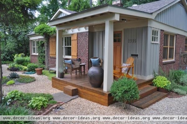 eclectic porch by Bruce Clodfelter and Associates