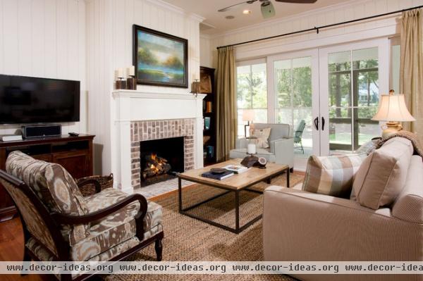 traditional living room by Resort Custom Homes