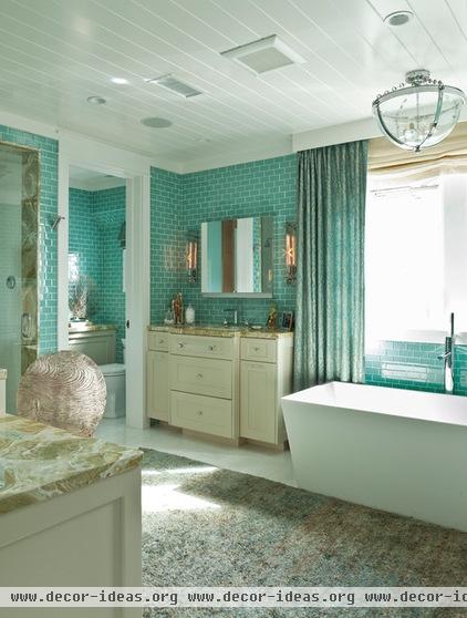 beach style bathroom by Anne Michaelsen Design