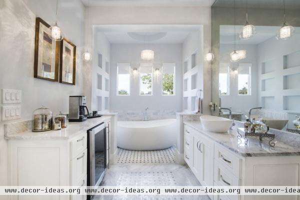 transitional bathroom by Robare Custom Homes