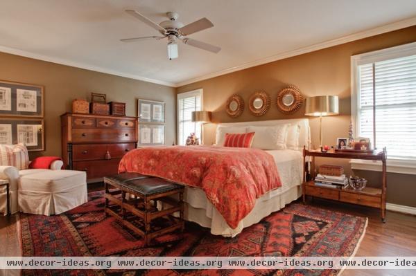 transitional bedroom by Jodell Clarke Designs