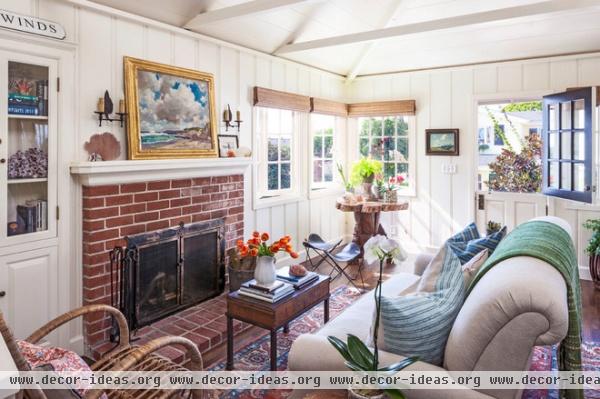 beach style living room by Clark Collins - Collins Design & Development