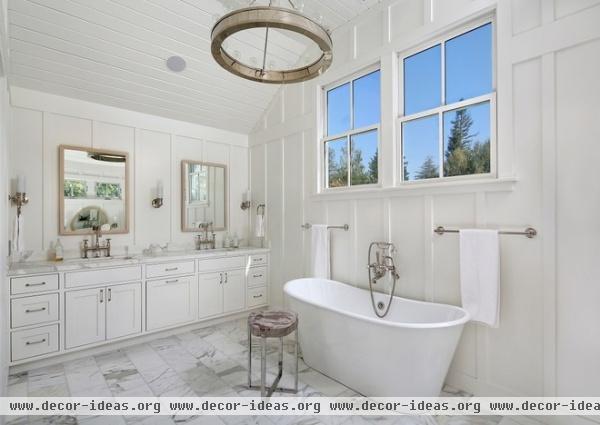 farmhouse bathroom by Simpson Design Group Architects