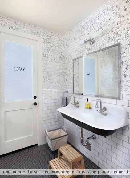 farmhouse bathroom by Simpson Design Group Architects