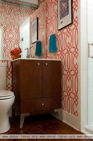 contemporary powder room by Tongue & Groove