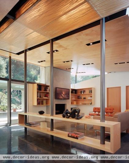 modern family room by Griffin Enright Architects