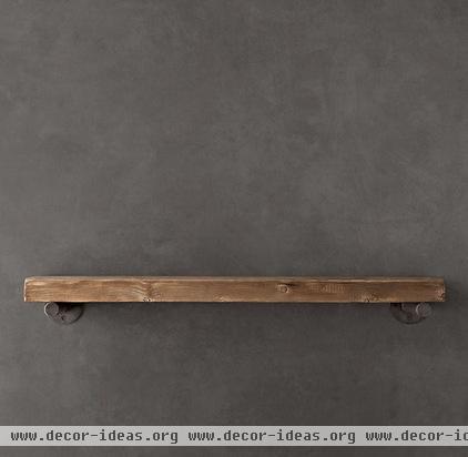 industrial wall shelves by Restoration Hardware