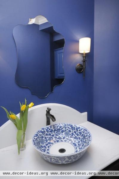 traditional powder room by Carla Aston | Interior Designer