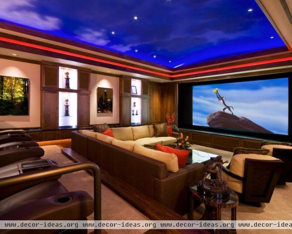 traditional media room by Engineered Environments