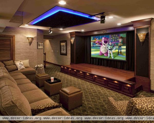 contemporary media room by Media Rooms Inc