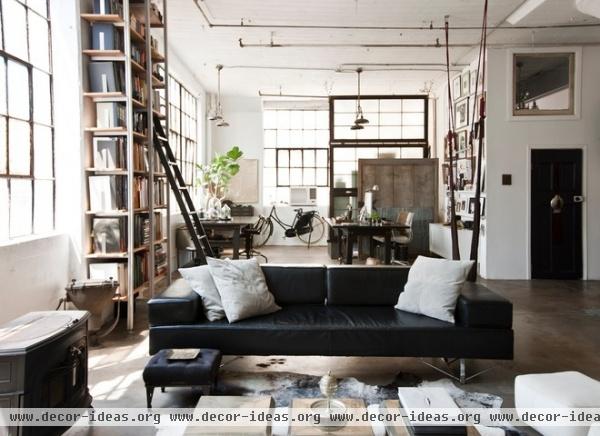 industrial living room by Chris A. Dorsey Photography