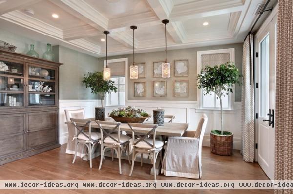 beach style dining room by Brandon Architects, Inc.