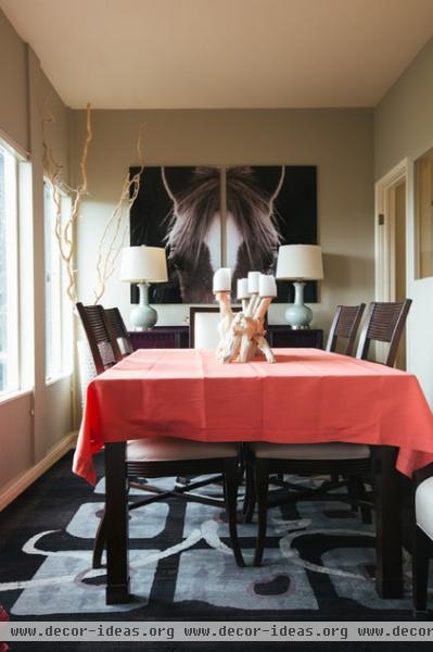 eclectic dining room by Nanette Wong