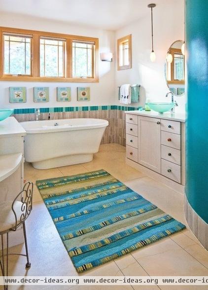 eclectic bathroom by Porchfront Homes