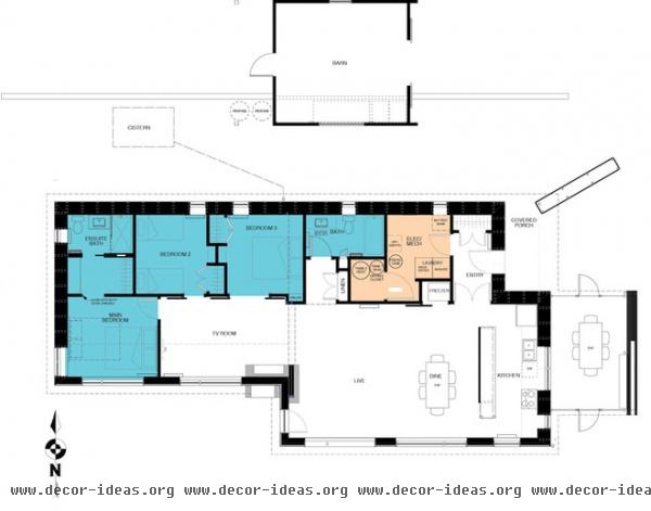 contemporary floor plan by Solterre Design