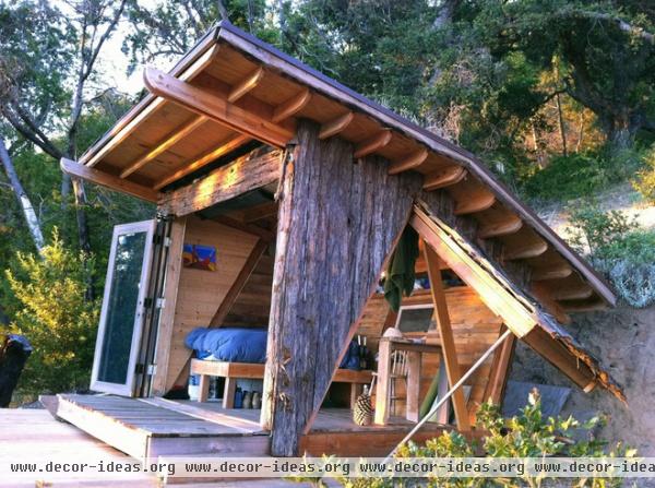 rustic garage and shed by Wyndhamdesign