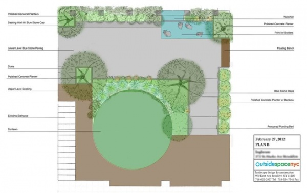 contemporary floor plan by Outside Space NYC Landscape Design