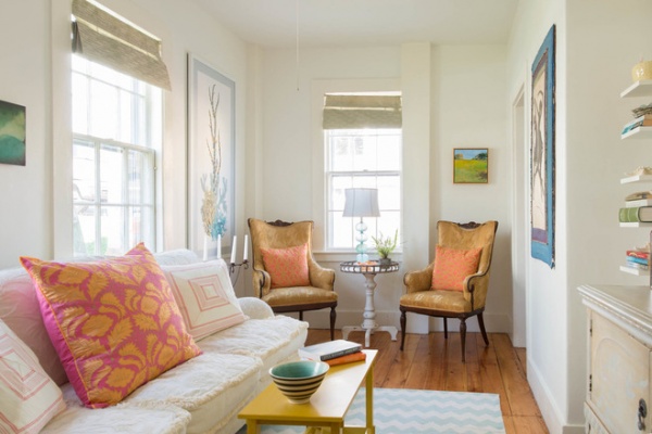 farmhouse living room by Lisa Teague Design Studios