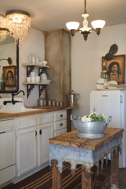 eclectic kitchen by Debbie Dusenberry, aka CuriousSofa.com