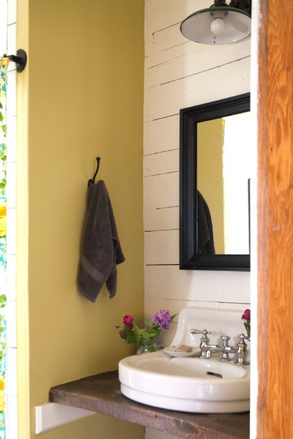 eclectic powder room by Adrienne DeRosa