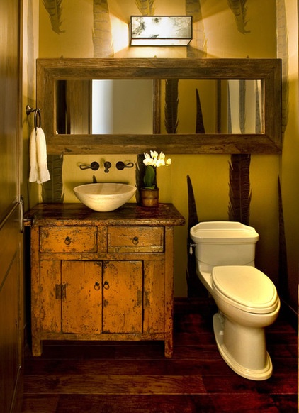 rustic powder room by Danielle Wallinger