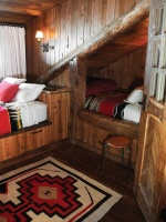 Wood-Paneled Kids Room in Rustic Western Cabin : Designers' Portfolio