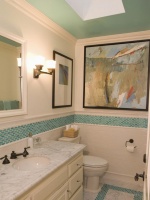 Bathroom With Blue Mosaic Tile Accents : Designers' Portfolio