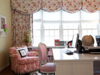 Floral Tween Girl's Homework Space with Large Desk : Designers' Portfolio