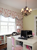 Large White Desk in Traditional Pink Tween Office : Designers' Portfolio