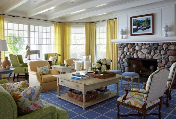 beach style living room by Tom Stringer Design Partners