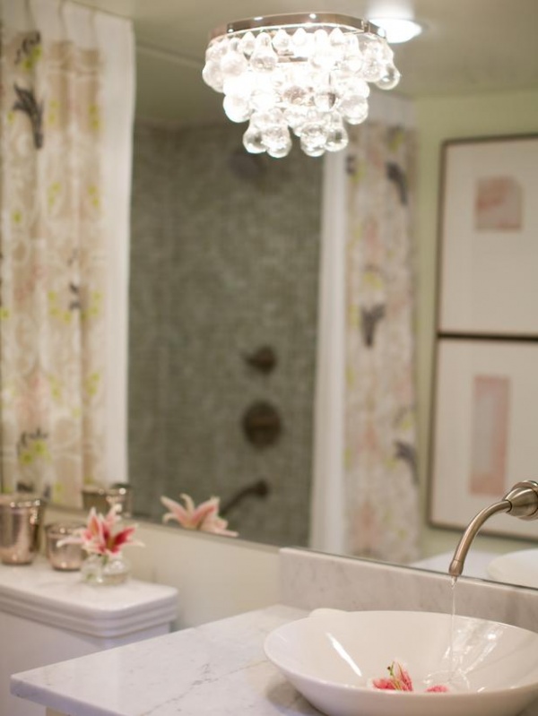 Bathroom Mirror With Wall Mounted Faucet and Sconce : Designers' Portfolio