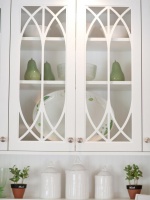 Traditional Glass Door Kitchen Cabinets in White : Designers' Portfolio