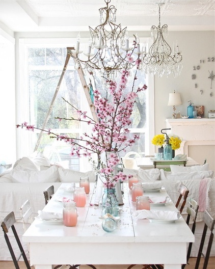 eclectic dining room by Dreamy Whites