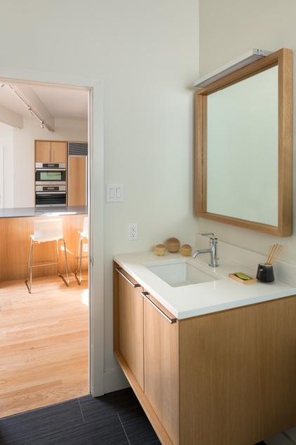 midcentury powder room by Design Platform