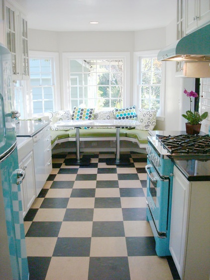 eclectic kitchen by Mercury Mosaics and Tile