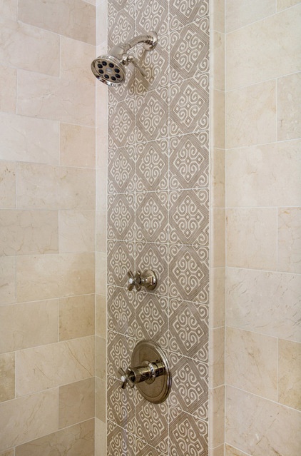 mediterranean bathroom by Charmean Neithart Interiors, LLC.