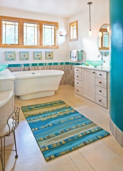 eclectic bathroom by Porchfront Homes