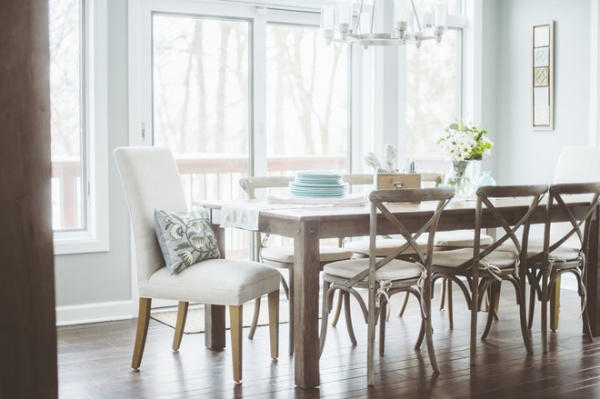 beach style dining room by de[luxe] design studio