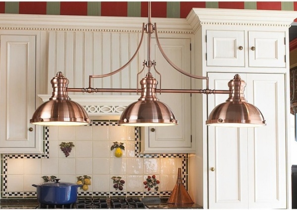 farmhouse kitchen lighting and cabinet lighting by Shades of Light