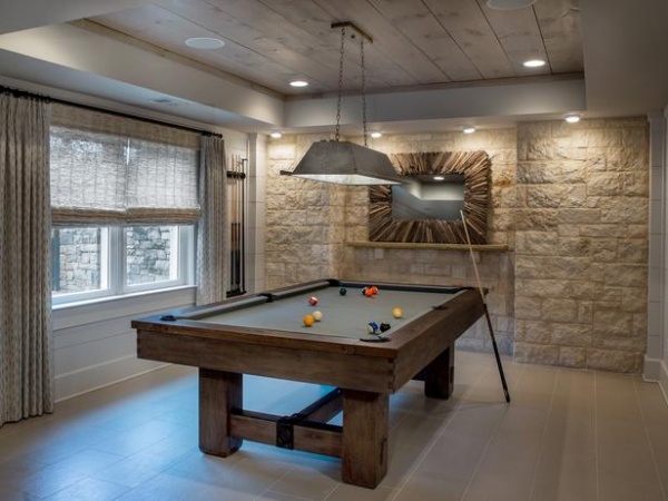 Lighting, Texture Give Life to Chic Game Room : Designers' Portfolio