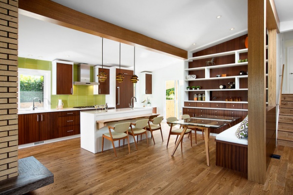 midcentury kitchen by Sarah Gallop Design Inc.